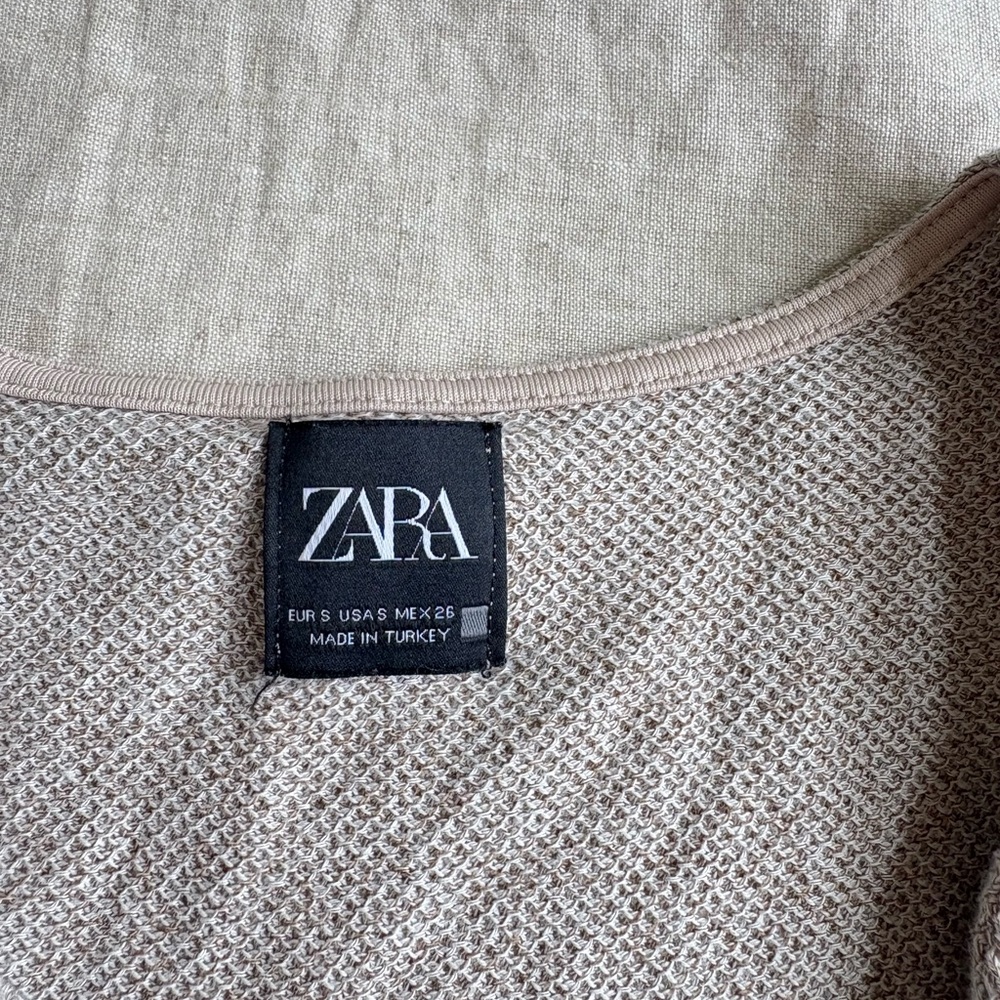 Zara Taupe Knit Top